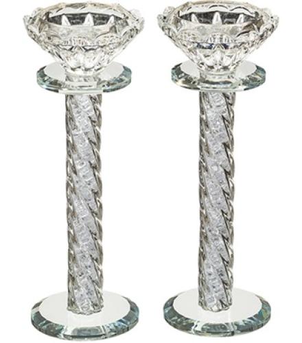 Crystal Candlesticks with Stones 17 cm