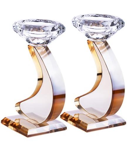 Crystal Candlesticks 14 cm