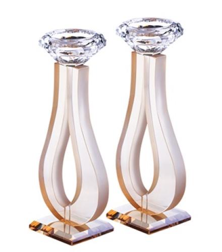 Crystal Candlesticks 14 cm