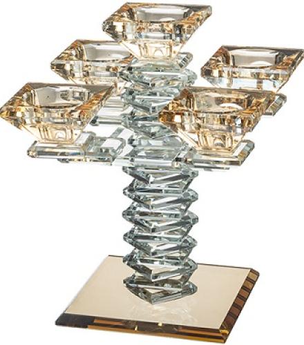 Crystal 5 Branch Candlesticks 20 cm