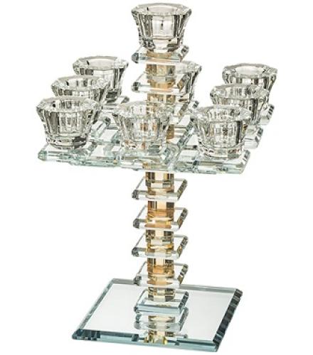 Crystal 9 Branch Candlesticks 24 cm