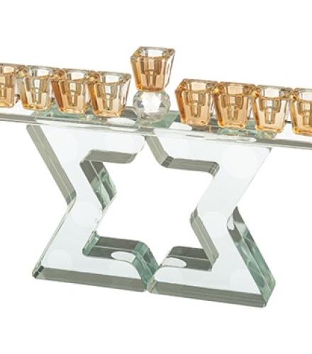 Crystal Elegant Menorah 17cm