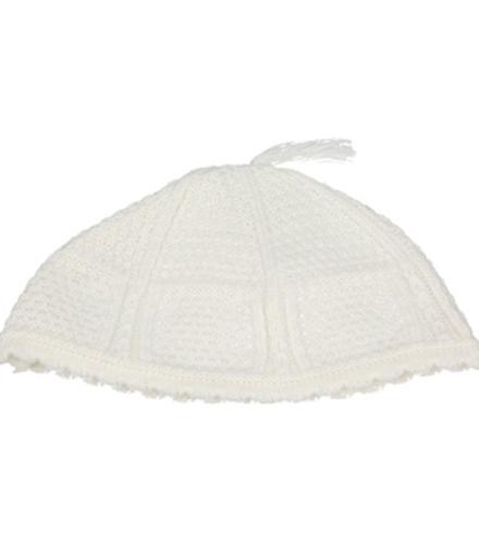 Nachman Kippah White 22 cm