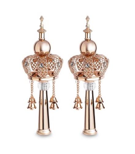 Pair of Rimonim for Torah 25 cm gold