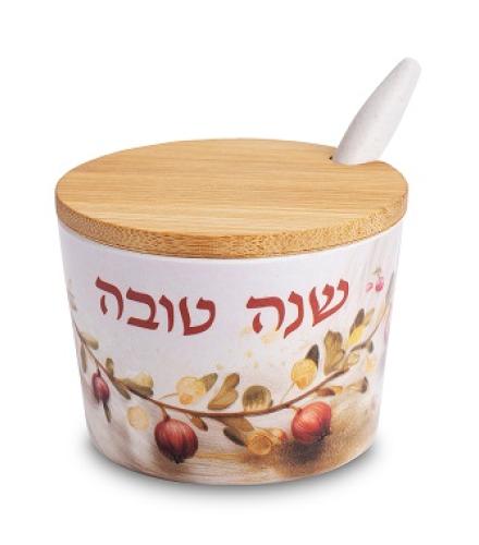 Bamboo Honey Dish 