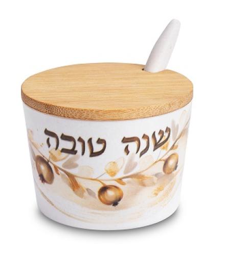 Bamboo Honey Dish 