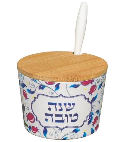 Bamboo Honey Dish 