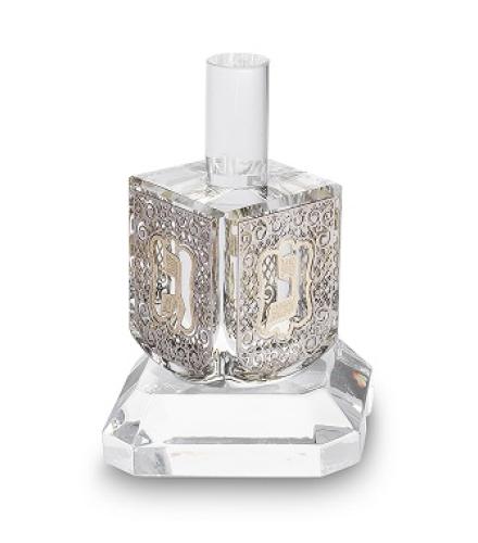 Crystal Dreidel 11 cm With Metal Plaque- N.g.h.poh