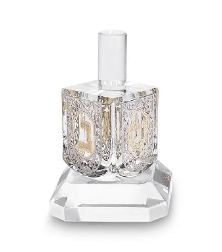 Crystal Dreidel 11 cm With Metal Plaque- N.g.h.sham